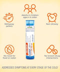 Boiron Coldcalm On The Go Cold Relief For Sneezing Runny Nose Nasal Congestion And Sore Throat 2 Count (160 Pellets)