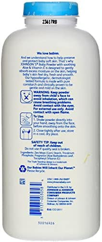 Johnson'S Aloe & Vitamin E Baby Powder 15 Oz (Pack Of 3)