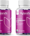 Hyland'S Organic Elderberry Plus Gummies Organic Black Elderberry With Zinc And Vitamin C Immune Support Supplement For Adults 60 Vegan Gummies (30 Days) (Pack Of 2)