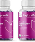 Hyland'S Organic Elderberry Plus Gummies Organic Black Elderberry With Zinc And Vitamin C Immune Support Supplement For Adults 60 Vegan Gummies (30 Days) (Pack Of 2)