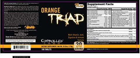 Controlled Labs Overall Health Bundle 30 Servings Orange Triad 90 Count Orange Health Iq 120 Count Orange Oximega Fish Oil Muscle Building And Recovery Supplement For Men And Women