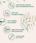 Micro Ingredients Hmb 1000Mg 240 Softgels With Coconut Oil Highly Bioavailable Hmb Supplements For Men & Women Calcium Beta-Hydroxy Beta-Methylbutyrate Supports Lean Muscle Mass & Muscle Recovery