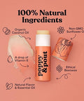 Poppy & Pout Jumbo Lip Balm 2 Pack, All Natural Lip Balms & Moisturizers, Hydrates With Beeswax, Vitamin E, Organic Coconut, Island Coconut & Pink Grapefruit