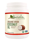 Kevala Organic Coconut Oil - Oil with a Fresh Coconut Scent Perfect for Both Cooking and Skincare, Complements Recipes from Many Cultures, Smooth and Delicate in Body Massages, 3.5 lb, 56oz