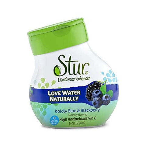Stur Drinks Blue & Blackberry Natural Water Enhancer Liquid Drink Mix Sugar Free Zero Calorie Vitamin C Stevia Make Your Own Fruit Infused Flavored Waters Makes 100 Drinks