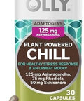 Olly Chill Adaptogen Ashwagandha Mood Support Supplement With Rhodiola Root Vegetarian Capsules 30Ct