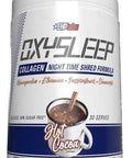 Ehp Labs Oxysleep Collagen Peptides Powder Night Time Shred Promotes Deep Sleep & Shredding Skin Bones & Muscle Support Pastureraised Bovine Collagen Type I & Iii 30 Servings (Hot Cocoa)