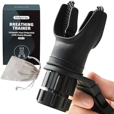 Bodyssey Breathing Enhancer | Premium Silicone Trainer | Boost Breathing Efficiency | Adjustable Resistance Levels | Compact Portable And Easy To Maintain
