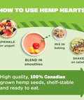 Manitoba Harvest Organic Hemp Seeds, 18oz, 10g Plant Based Protein and 12g Omega 3 & 6 per Srv, smoothies, yogurt & salad, Non-GMO, Vegan, Keto, Paleo, Gluten Free, Pack of 6