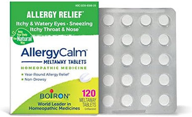 Boiron Allergy Relief Bundle With Allergycalm Tablets (120 Count) And Histaminum Hydrochloricum 30C Pellets (Pack Of 3 Total 240)