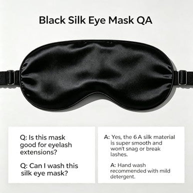 Innoflyx 100 6A Mulberry Silk Sleep Mask For Women & Men Soft Breathable Eye Mask For Sleep Blackout Design For Migraine Relief & Puffy Eyes Perfect For Travel Office Airplane Eye Care