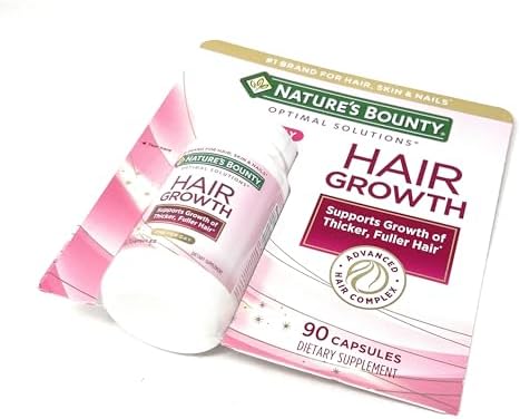 NatureS Bounty Hair Growth Supplement 1 Per Day Clinically Shown To Support Thicker Fuller Hair With Biotin Silicon and Arginine 90 Capsules