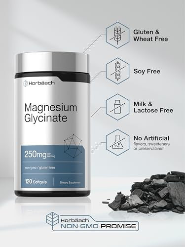 Horbaach Magnesium Glycinate 120 Softgels 250Mg