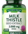Nature'S Truth Milk Thistle 2000Mg 200 Capsules Non-Gmo And Gluten Seed Extract Supplement Silymarin Marianum