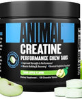 Animal Creatine Chews Tablets Creatine Monohydrate Chewable Muscle Builder With Sea Salt & Nootropic Astragin For Added Absorption Delicious And Convenient For Men & Women 120 Count Sour Apple