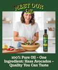 HASSY Extra Virgin Avocado Oil Premium Flavor for Dressings, Drizzling & Finishing - Non-GMO, 17.2 fl oz, 510 ML - Created by Avocado Farmers in Mexico - 100% Pure Cooking Oil
