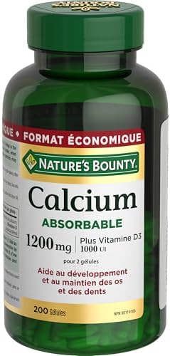 NatureS Bounty Absorbable Calcium 1200Mg Plus Vitamin D3 1000Iu 200 Count
