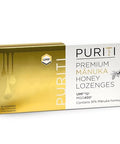 PURITI Premium Manuka Honey Lozenges High Potency - Sugar Free Drops | Genuine New Zealand Raw Manuka Honey Soothers for Coughs & Sore Throats | UMF Certified MGO 400+ UMF12+ (16 Pack)