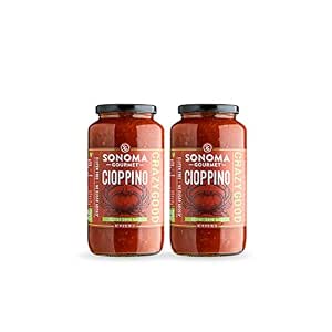 Sonoma Gourmet Cioppino Cooking Sauce | Made with The Finest Ingredients | No Sugar Added | Flavor is Our Secret Sauce - 32 Ounce Jars (Pack of 2)