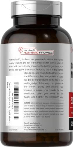 Horbaach Creatine Monohydrate 225 Capsules 5G