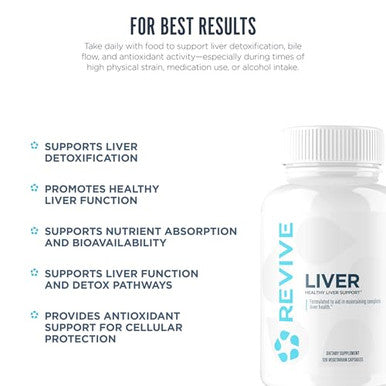 Revive Md Natural Liver Cleanse Detox & Repair Supplement 120 Capsules