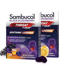Sambucol Black Elderberry Throat Lozenge - Sore Throat Drops With Black Elderberry Honey Vitamin C & Zinc Sore Throat Relief For Adults & Kids Soothes Cough Soft & Chewy - 20 Count Pack Of 2