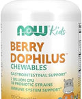 Now Foods Supplements Berrydophilus With 2 Billion 10 Probiotic Strains Xylitol Sweetened Strain Verified 120 Chewables Packaging May Vary