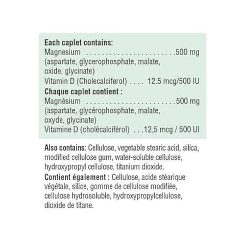 Jamieson High-Potency Magnesium 500 Mg D3 500 Iu Formula 60 Caplets