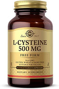 Solgar L-Cysteine 500 Mg 90 Vegetable Capsules - Free Form Amino Acid - Keratin Support For Skin Hair & Nails - Glutathione Support - Vegan Gluten Free Dairy Free Kosher 90 Servings