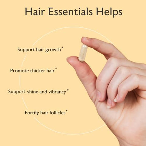 Alaya Hair Essentials Hair Supplement with Biotin Keratin Folate Vitamin B12 B6 Lab Tested Gluten Free 30 Day Supply