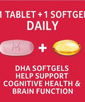 NESTLe Materna Prenatal Multivitamin with DHA Supplement Folic Acid 60 tablets + 60 DHA soft gels