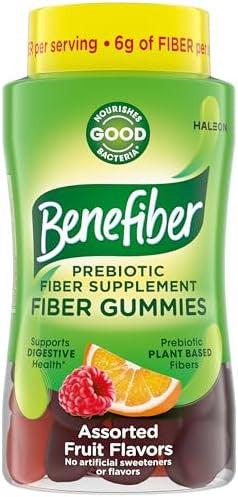 Benefiber Prebiotic GLP 1 Friendly Fiber Supplement Gummies for Digestive Health Assorted Fruit Flavor