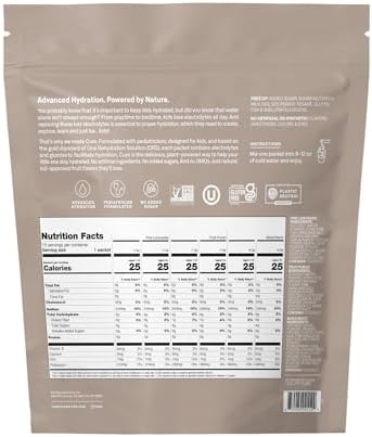 Cure Hydration Family Bundle Plantbased Electrolyte Drink Mix No Added Sugar Coconut Water Fsahsa Nongmo Vegan & Gluten 15 Pack Kids Variety & 28 Pack Tropical Variety