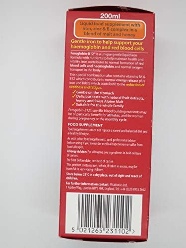 Feroglobin Vitabiotics B12 Iron Supplement Liquid 200Ml By Feroglobin