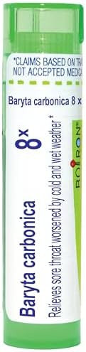Boiron Baryta Carbonica 8X For Sore Throat Worsened By Cold & Wet Weather 80 Pellets