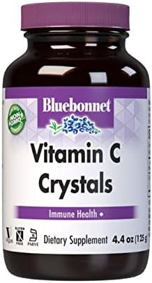 Bluebonnet Nutrition Vitamin C Crystals For Immune Health For Antioxidant Protection Soy Gluten Nongmo Kosher Dairy Vegan Powder 4.4 Oz (125 G)