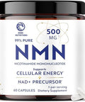 Nobi Nutrition Nmn Supplement 500Mg 99% Pure Nad+ Precursor For Cellular Energy Longevity Repair And Healthy Aging Support Thirdparty Tested & Nongmo Nicotinamide Mononucleotide 60 Nmn Capsules