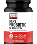 Force Factor Men'S Probiotic Probiotics For Digestive Health With 50 Billion Cfus And 10 Probiotic Strains To Support Gut And Colon Health And Daily Wellness Nongmo Vegan 30 Vegetable Capsules