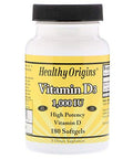Healthy Origins Vitamin D3 Gels 1, 000 Lulanolin 180 Gels, 180 Count