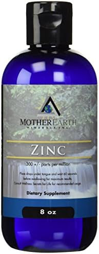Mother Earth Minerals - Zinc - Antioxidant, Aids Assimilation Of Vitamins, Normal Growth & Development, Maintenance Of Body Tissues - 8 Ounce 96 Servings