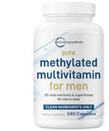 Micro Ingredients Pure Methylated Multivitamin For Men 240 Capsules 30 Essential Nutrients With Activated B Complex & Methylfolate Saw Palmetto Ginseng Maca Lycopene Vitamin D3 & Zinc