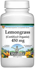 Terravita Lemongrass (Certified Organic) - 450 Mg (100 Capsules, Zin: 517730)