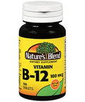 Nature's Blend Vitamin B12 100 mcg Tablets 100 ct Pack of 2