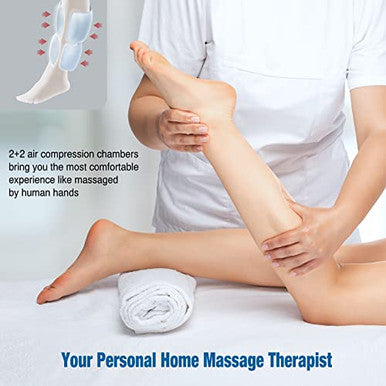 Fit King Air Compression Leg Massager Sequential Compression Device With 2 Modes & 3 Intensities Calf Massager With Adjustable Velcro Design Fsa-Hsa