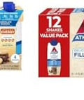 Atkins Chocolate Banana Protein Shake 15G Protein & Milk Chocolate Delight Protein Shake 15G Protein Low Glycemic 2G Net Carb 1G Sugar Keto Friendly 12 Count