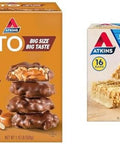 Atkins Caramel Almond Clusters Gluten Keto Snack Bars With Lemon Bar 16 Count
