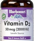 Bluebonnet Nutrition Vitamin D3 2000 Iu Vegetable Capsule Aid In Muscle And Skeletal Growth Cholecalciferol From Lanolin D3 Non Gmo Gluten Soy Milk Kosher 180 Vegetable Capsule