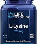 Life Extension Lysine 620Mg And Zinc 50Mg - 100 Vegetarian Capsules And 90 Vegetarian Capsules