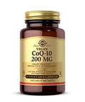 Solgar Vegetarian Coq-10 200 Mg 30 Vegetable Capsules - Heart Healthy Protective Antioxidant - Coenzyme Q10 (Coq-10) Supplement - Vegan Gluten Free Dairy Free Kosher 30 Servings