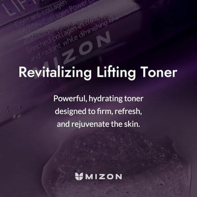 Mizon Collagen Power Lifting Toner Hydrolyzed Collagen With Adenosine Vitamin E Moisturizing Skin Booster For Dry Rough And Aging Skin (120Ml 4.06 Fl Oz)